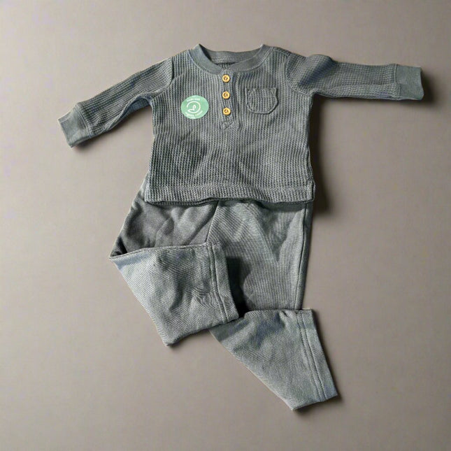Baby Boys' Waffle-Knit Henley and Pants Set - Little Planet by Carter's, New

