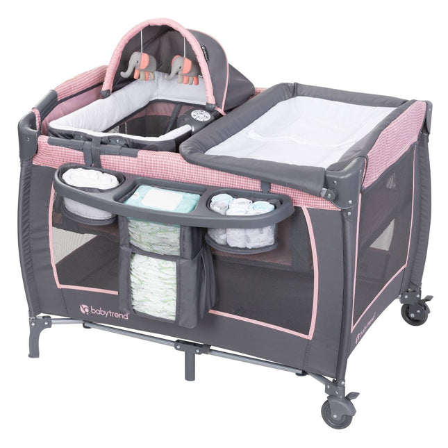  Baby Trend Lil Snooze Deluxe III Nursery Center Playard, Cozy Pink New
