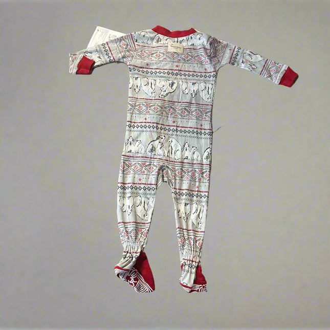 Baby boys' holiday penguin footed sleeper by Burt's Bees Baby, new

