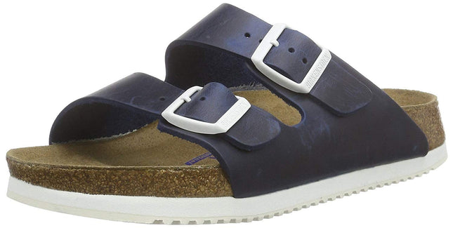 Birkenstock Arizona Leather Sandals Blue Size 10 Women’s New