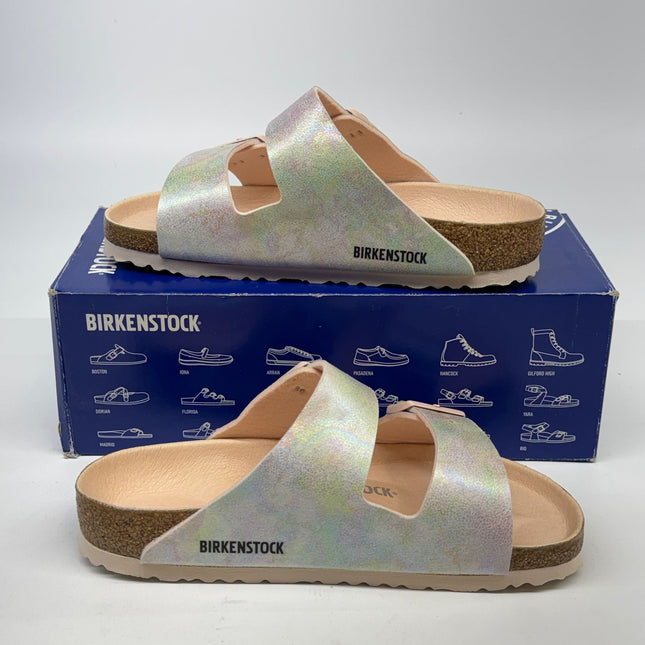 Birkenstock Arizona Sandals Iridescent Light Rose Size 6 Women’s New