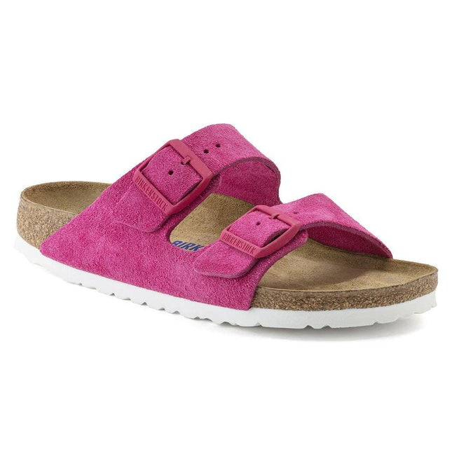 Birkenstock Arizona Soft Footbed Sandals Fuchsia Tulip Suede Size 7 Women’s New