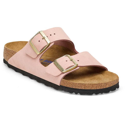 Birkenstock Arizona Soft Footbed Sandals Pink Nubuck Size 7 Narrow Women’s New
