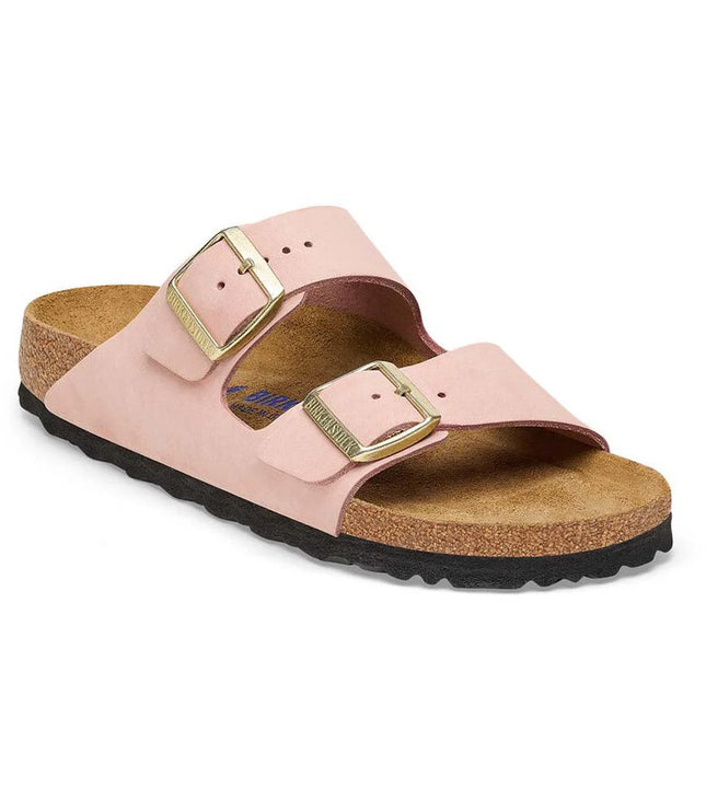 Birkenstock Arizona Soft Footbed Sandals Pink Nubuck Size 7 Narrow Women’s New