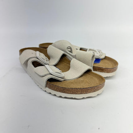 Birkenstock Arizona Suede Leather Sandals Stone Coin Soft Footbed Size 38