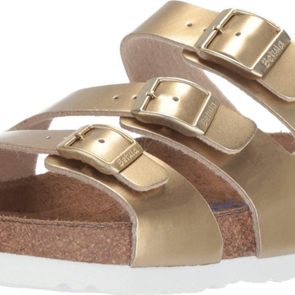 Birkenstock Betula Leo Soft Sandals Metallic Gold Birko-Flor Size 8 Women’s New