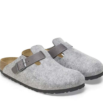 Birkenstock Boston Clogs Natural Leather Brown Size 5 Women’s New