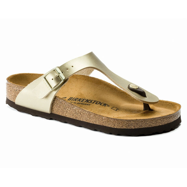 Birkenstock Gizeh Thong Sandals Gold Birko-Flor Size 8 Women’s New