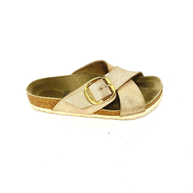 Birkenstock Siena Large Buckle Sandals Metallic Blush Size 7 Women’s New