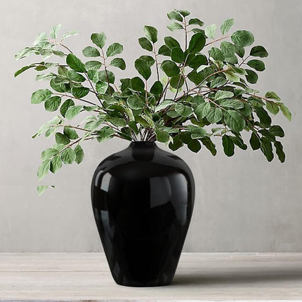 Black Ceramic Vase, Flower Vase for Home Decor, Decorative Vase - New

