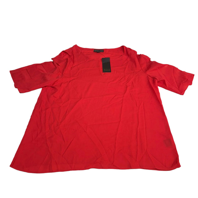Bold Elements Cold Shoulder Blouse Hot Tomato Size S New
