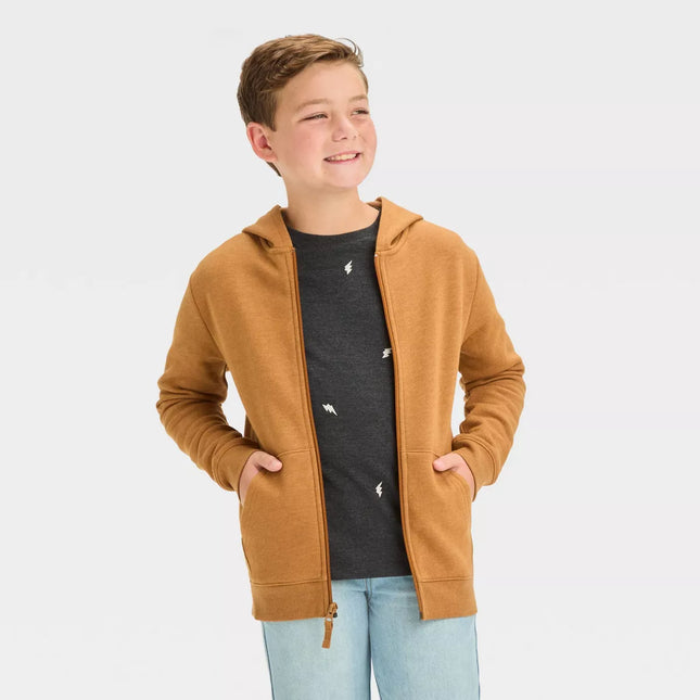 Boys' Fleece Zip-Up Sweatshirt - Cat & Jack™, New, Size 4, 6