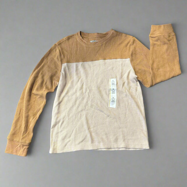 Boys' Long Sleeve Thermal Shirt - Cat & Jack™, New, Light Brown, Size 6