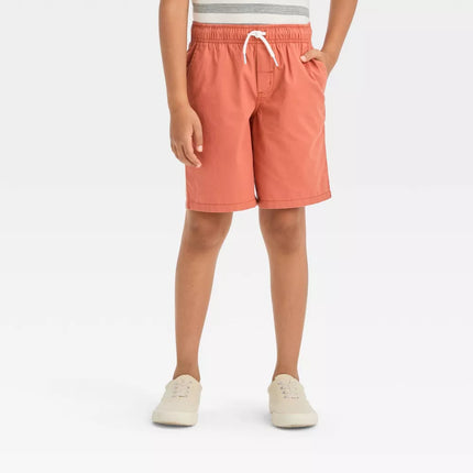 Boys' Orange Playwear 'At the Knee' Pull-On Shorts - Cat & Jack™, New

