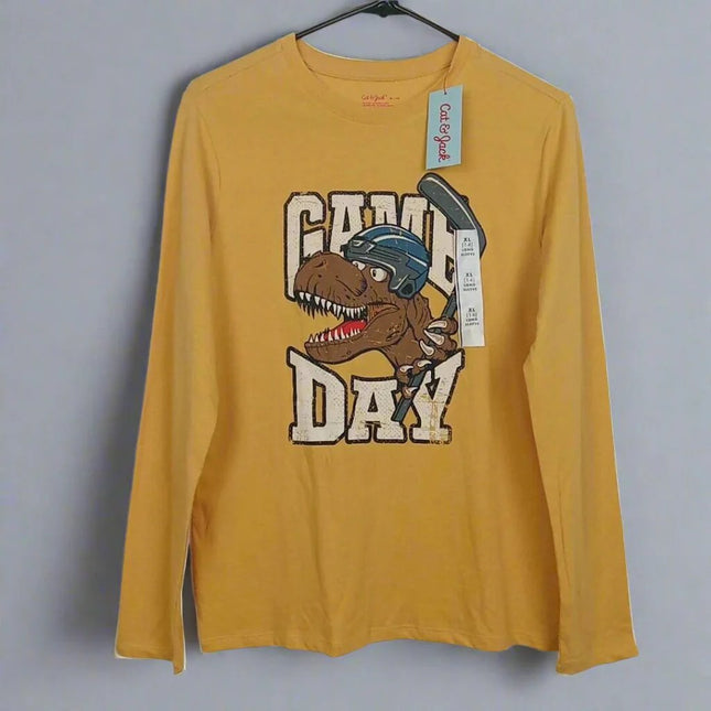 Boys' Short Sleeve 'Game Day' Graphic T-Shirt - Cat & Jack™, New, Yellow, Size - 6,8,10