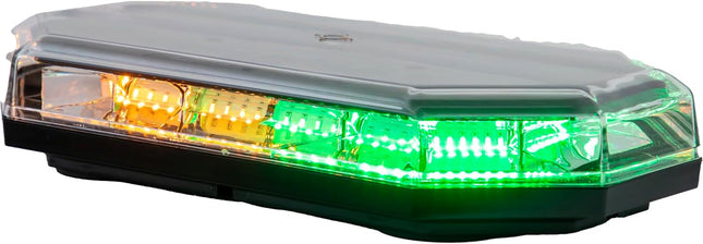 Buyers Products 15-Inch Octagonal Mini LED Light Bar - Amber/Green, 56 LEDs, Emergency Lights, New