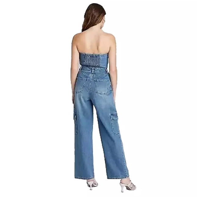 Wild Fable Women’s Denim Jumpsuit Size L - New Slightly Dirty Condition