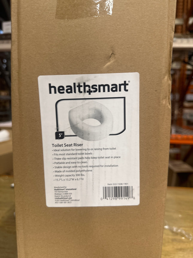 HealthSmart 5” Toilet Seat Riser - Open Box.