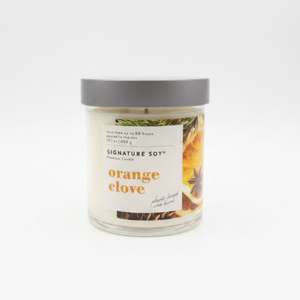 Signature Soy Orange Clove Scented Candle 15.1 Oz
