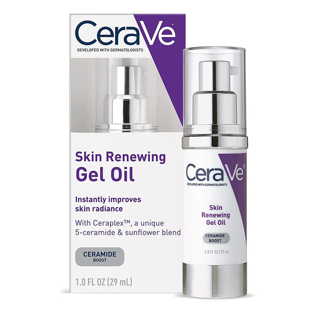 CeraVe Skin Renewing Gel Oil, Daily Hydrating Serum For Face 1 Oz