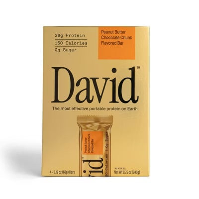 David Protein Gold Peanut Butter Chocolate Chunk - 12 Pack Exp. 01-22-2027)