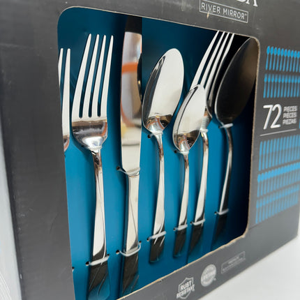 Oneida River Mirror 72-Piece Flatware Set - New