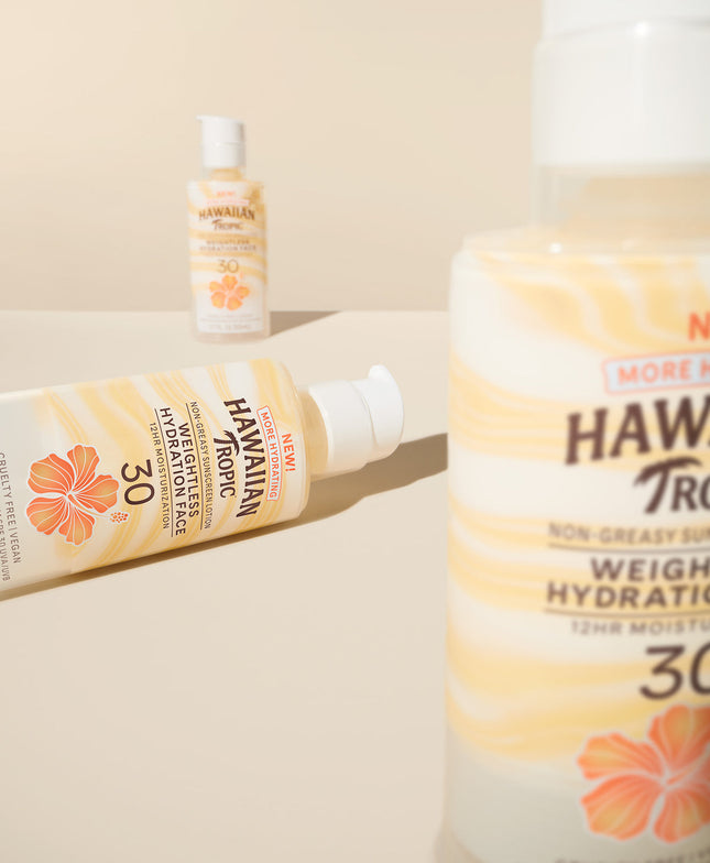 Hawaiian Tropic Weightless Hydration Face Lotion SPF 30, 1.7 fl oz - New