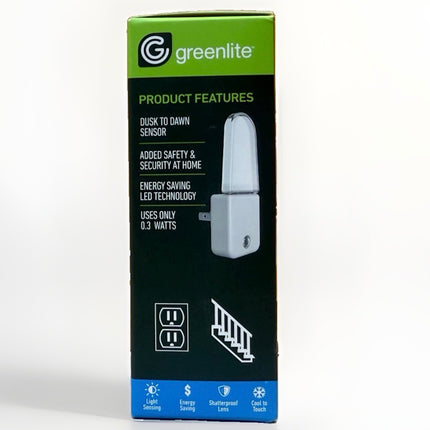 GREENLITE LED Nitelite Light Lamp Dusk To Dawn Built In Sensor Device 2 Pack