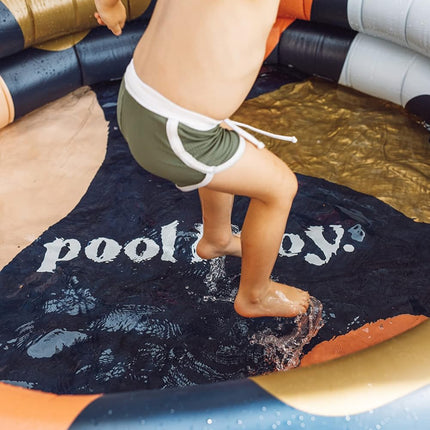 Pool Buoy Round Inflatable Pool with Storage Bag - Premium Outdoor Swimming Pool for Kids - 65"L x 65"W x 13.7"H
