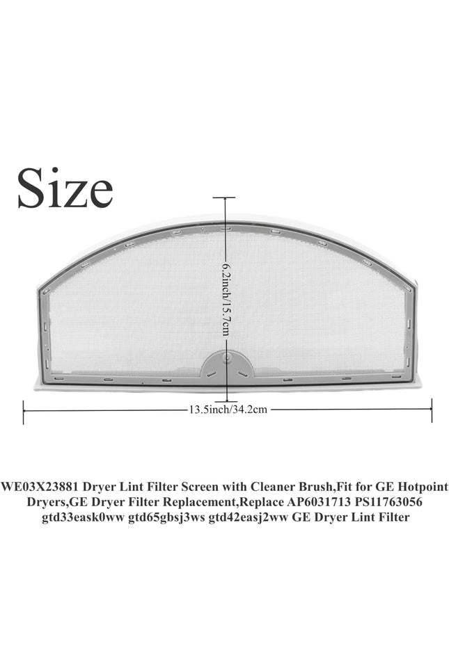 LUNARUBBY WE03X23881 Dryer Lint Filter Screen with Cleaner Brush - Replacement for GE Dryers
 (Open Box-New)