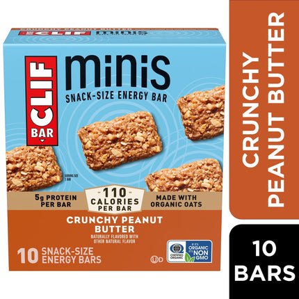 10CT Clif Bar Minis Crunchy Peanut Butter Snack-Size Energy Bars (Mar 19, 2027)
