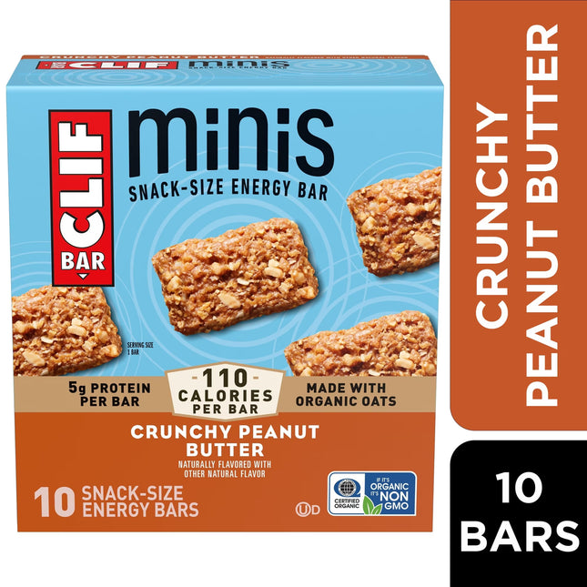 10CT Clif Bar Minis Crunchy Peanut Butter Snack-Size Energy Bars (Mar 19, 2027)