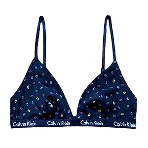 Calvin Klein ID Cotton Triangle Unlined Bra Black Size M New