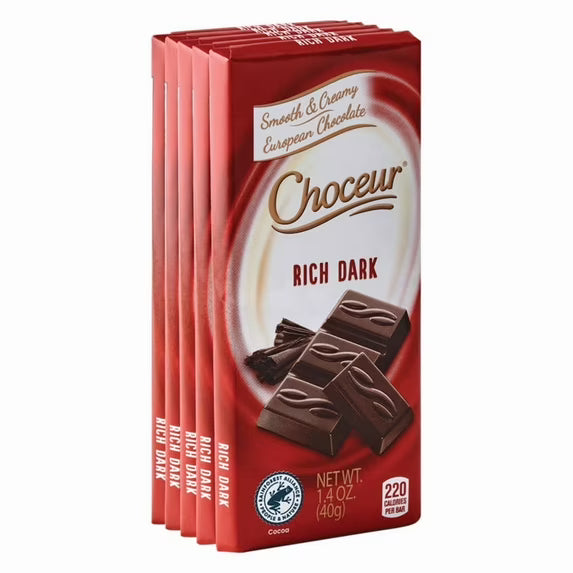 Choceur Dark Mini Chocolate Bars - 5 pack, 1.4 oz EXP. 10/31/2026