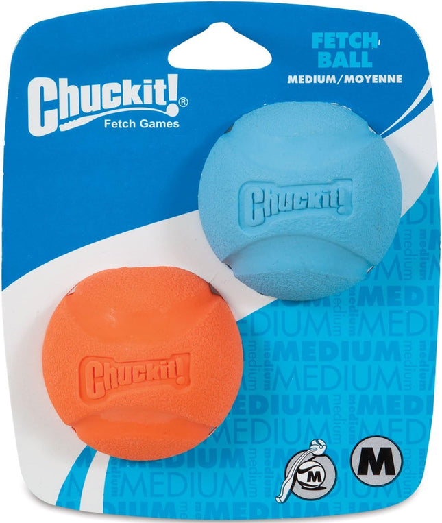 Chuckit! Fetch Balls Medium Ball - 2.25" Diameter (2 Pack) - New