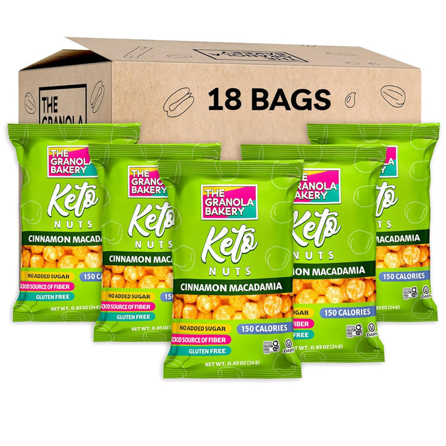 Cinnamon Macadamia Nut Bites - Keto Snacks, No Added Sugar, Gluten Free, Low Carb