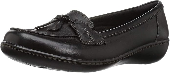 Clarks Women's Ashland Bubble Slip-On Casual Shoes, Black, New, Size 8W

