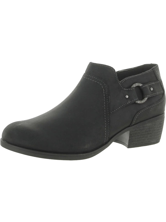 Clarks Women's Chariten Grace Leather Slip-On Ankle Boots, Black, New, Size 8.5