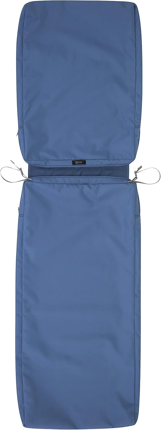 Classic Accessories Ravenna Cushion Slip Cover, 72"L x 21"W x 3" Thick, Empire Blue - New