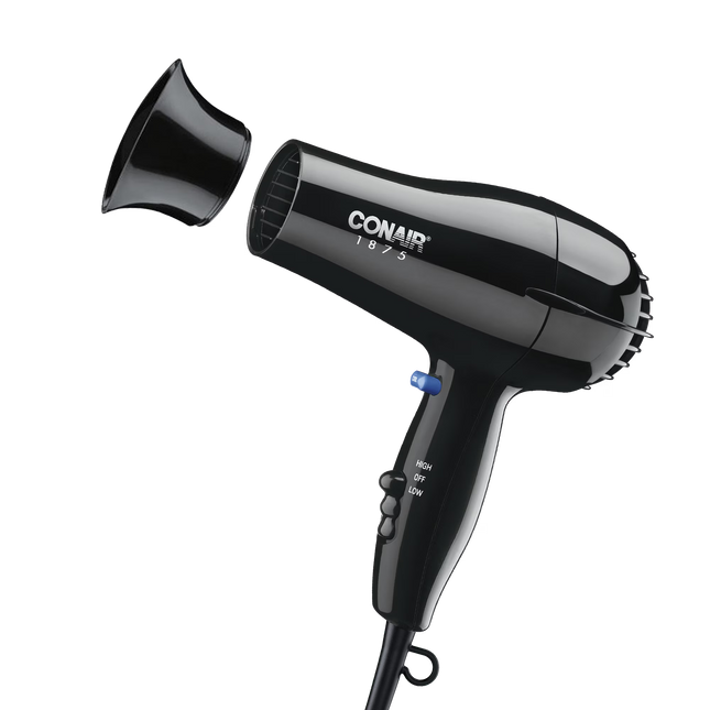 Conair Mid-Size Hair Dryer, 1875 Watts, Concentrator Attachment, Lightweight Design