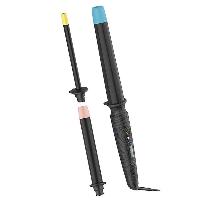 Conair The Curl Collective 3-in-1 Ceramic Curling Wand with Interchangeable Barrels – Open Box