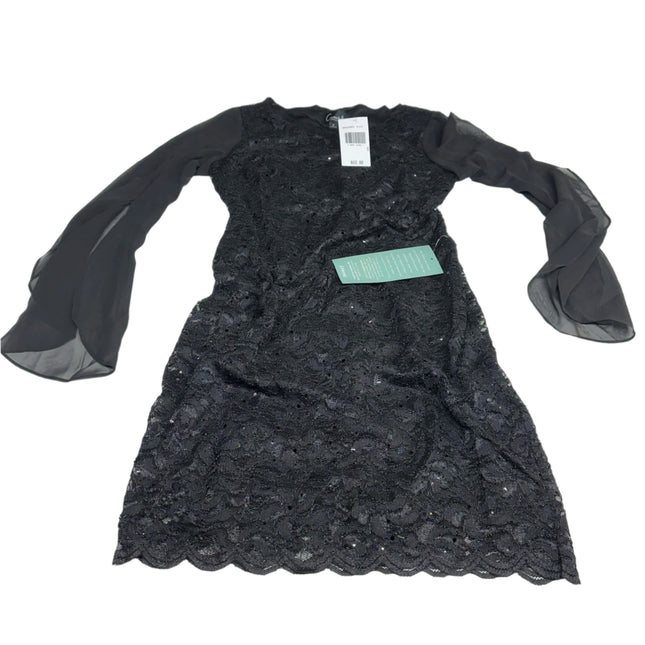 Connected Apparel Black Lace Dress Size 6 New
