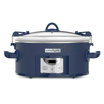 Crock-Pot 7-Quart Cook & Carry One-Touch Programmable Slow Cooker - Poseidon Blue (Open Box Like New)