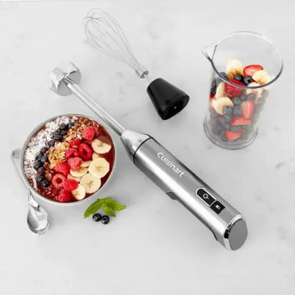 Cuisinart RHB-100 Cordless Rechargeable Electric Hand Blender and Mixer, Dark Gray - New