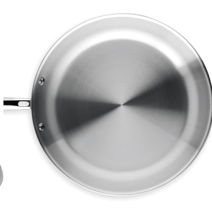 Misen 5-Ply Professional Stainless Steel Pan - 12 Inch Fry Pan, Superior Heat Retention and Ergonomic Handle