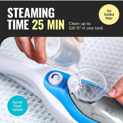 PurSteam 10-in-1 Steam Mop, Floor Steamer with Detachable Handheld Steam Cleaner - New Open Box