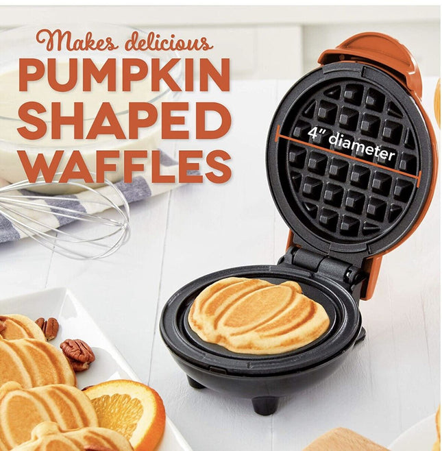 Dash Pumpkin Mini Waffle Maker - Open Box