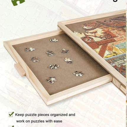 ALL4JIG 1500-Piece Rotating Puzzle Board with Drawers and Cover - New Open Box