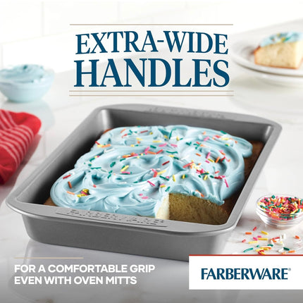 Farberware 9x13 Inch Nonstick Rectangular Baking Pan with Lid - New
