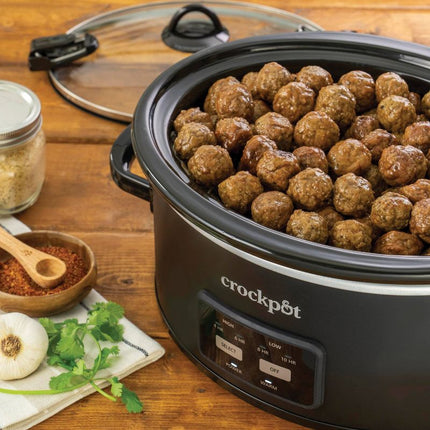 Crock-Pot 6qt Cook & Carry One Touch Programmable Slow Cooker - Matte Black, Open Box